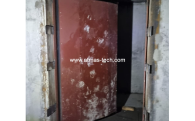Installation of heavy blast  gastight doors in new civil defense shelter